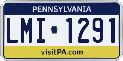 PA license plate LMI1291