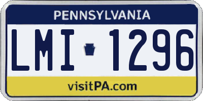 PA license plate LMI1296