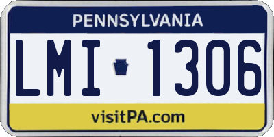 PA license plate LMI1306