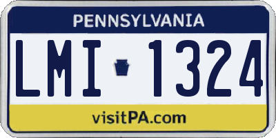 PA license plate LMI1324