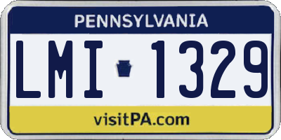 PA license plate LMI1329