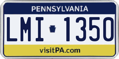PA license plate LMI1350