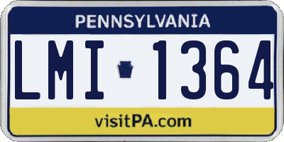 PA license plate LMI1364