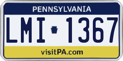 PA license plate LMI1367