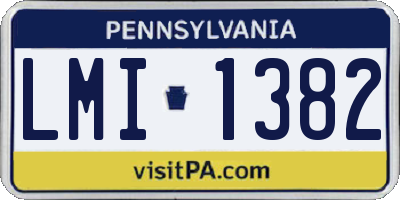 PA license plate LMI1382