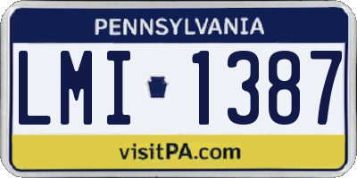 PA license plate LMI1387