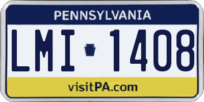 PA license plate LMI1408