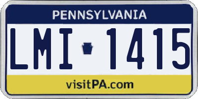 PA license plate LMI1415