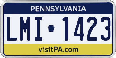 PA license plate LMI1423