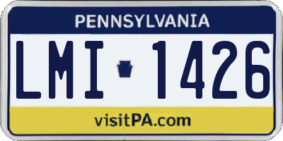 PA license plate LMI1426
