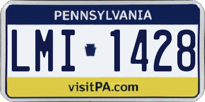 PA license plate LMI1428