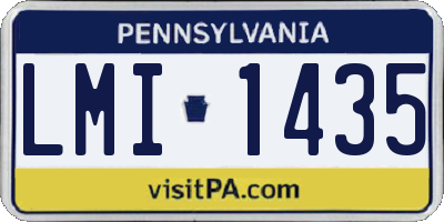 PA license plate LMI1435