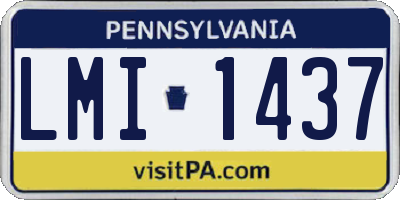 PA license plate LMI1437