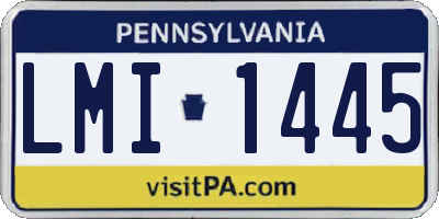 PA license plate LMI1445