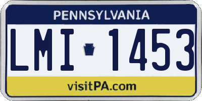 PA license plate LMI1453