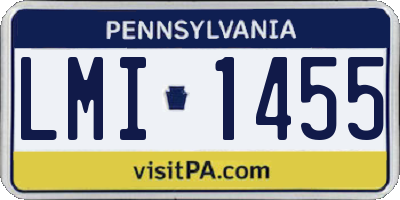 PA license plate LMI1455