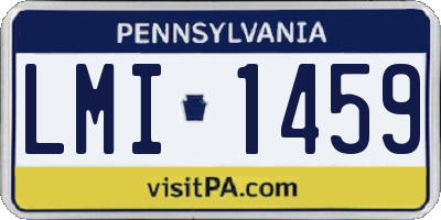 PA license plate LMI1459