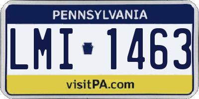 PA license plate LMI1463