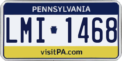 PA license plate LMI1468