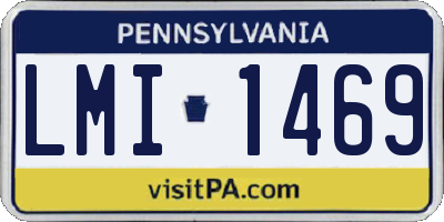 PA license plate LMI1469