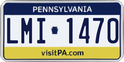 PA license plate LMI1470