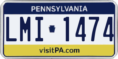 PA license plate LMI1474