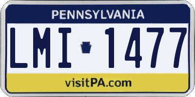 PA license plate LMI1477