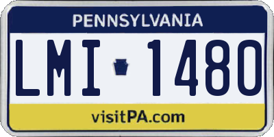 PA license plate LMI1480
