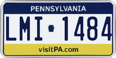 PA license plate LMI1484