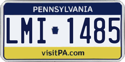 PA license plate LMI1485