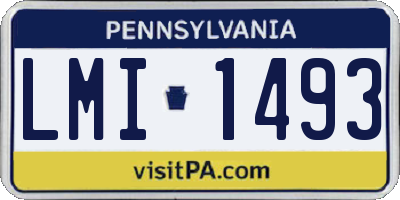 PA license plate LMI1493