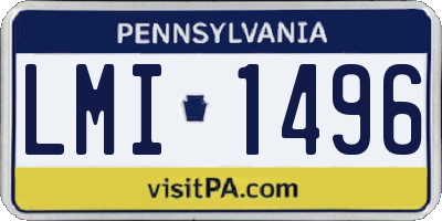 PA license plate LMI1496
