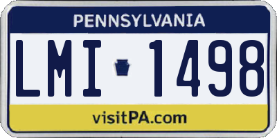 PA license plate LMI1498