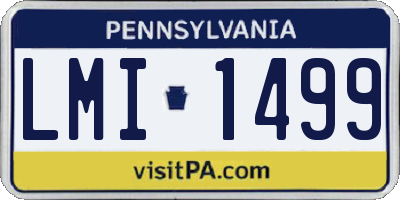 PA license plate LMI1499