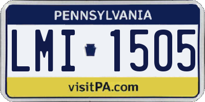 PA license plate LMI1505