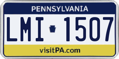 PA license plate LMI1507