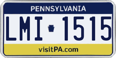PA license plate LMI1515