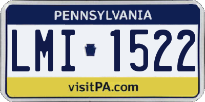 PA license plate LMI1522