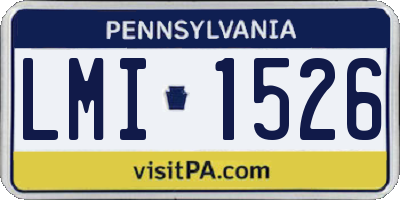 PA license plate LMI1526