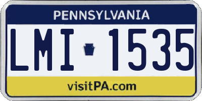 PA license plate LMI1535