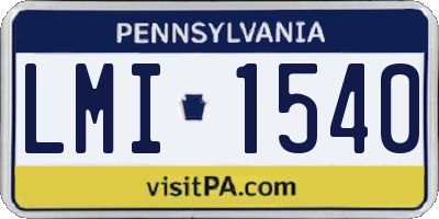 PA license plate LMI1540