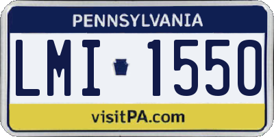 PA license plate LMI1550