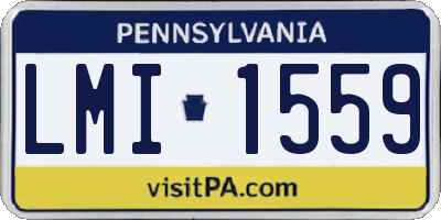PA license plate LMI1559