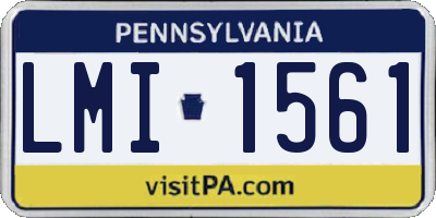 PA license plate LMI1561