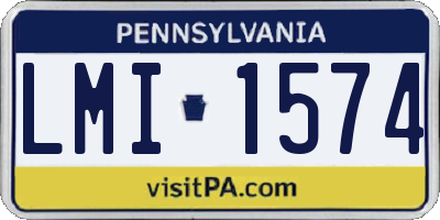 PA license plate LMI1574