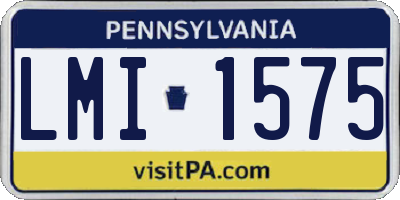 PA license plate LMI1575