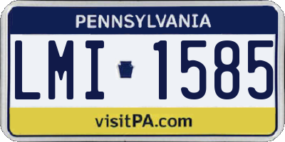 PA license plate LMI1585