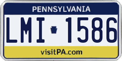 PA license plate LMI1586