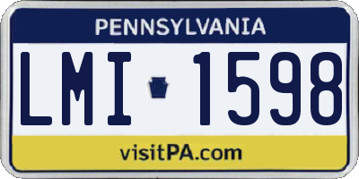 PA license plate LMI1598