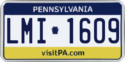 PA license plate LMI1609